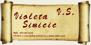 Violeta Simičić vizit kartica